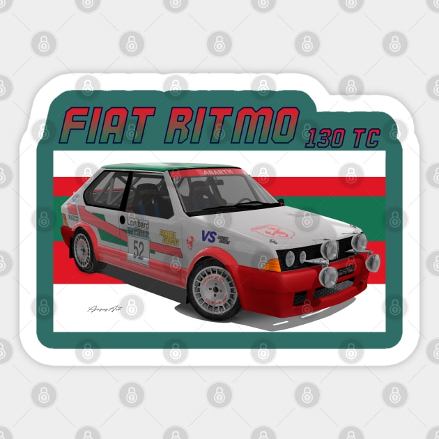 Abarth Fiat Ritmo 130 TC Sticker by PjesusArt